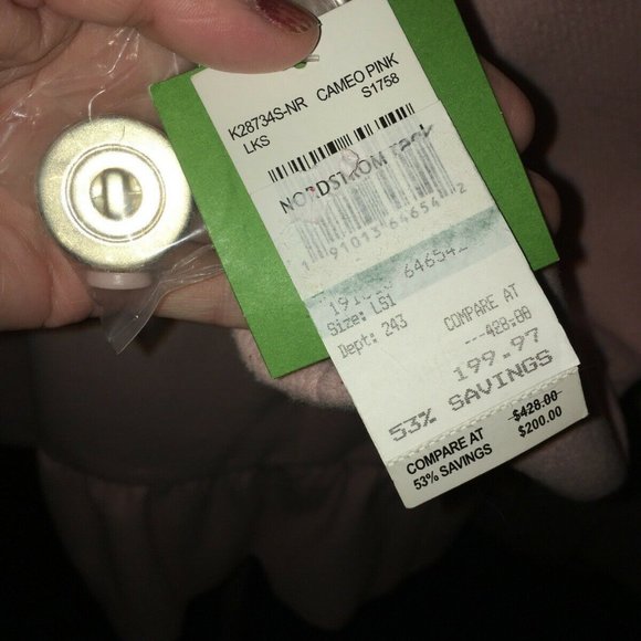 Kate Spade NEW YORK Cameo Pink Peplum Coat L - Picture 6 of 8